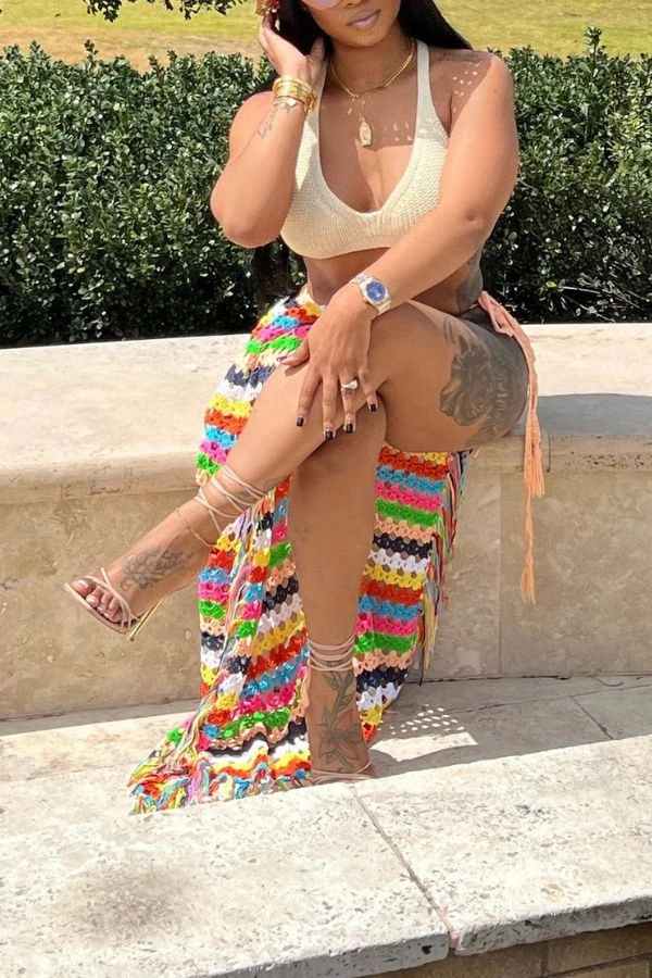 Braided Colorful See-Through Beachwear 2 Braided Colorful See-Through Beachwear - Image 2