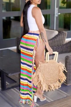 Braided Colorful See-Through Beachwear 9 Braided Colorful See-Through Beachwear -Clothing Outlet Store C23032995 RT 3