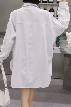 Cartoon Pattern Cute Button Thru Shirt -Clothing Outlet Store C23041117 WH 3