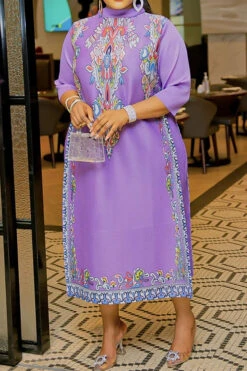 Tribal Print Patchwork Retro Midi Dress 11 Tribal Print Patchwork Retro Midi Dress -Clothing Outlet Store C23041908 PU 1