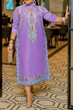 Tribal Print Patchwork Retro Midi Dress 12 Tribal Print Patchwork Retro Midi Dress -Clothing Outlet Store C23041908 PU 2