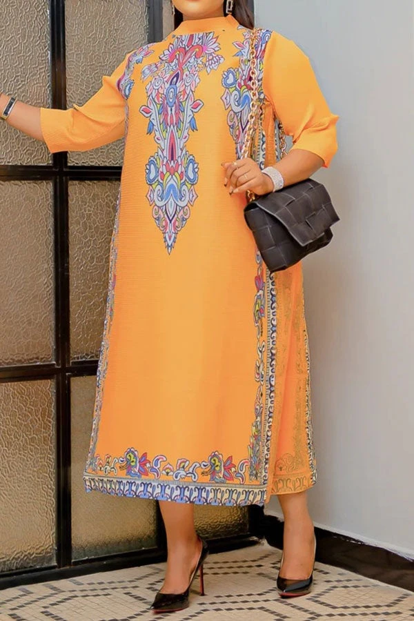 Tribal Print Patchwork Retro Midi Dress 4 Tribal Print Patchwork Retro Midi Dress - Image 4