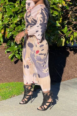 Tie Dye Colorful Batwing Sleeve Midi Dress 17 Tie Dye Colorful Batwing Sleeve Midi Dress -Clothing Outlet Store C23041920 R3 2