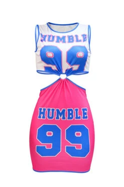 Letter Print Patchwork Casual Cutout Waist Mini Dress 18 Letter Print Patchwork Casual Cutout Waist Mini Dress -Clothing Outlet Store C23041927 RR 5