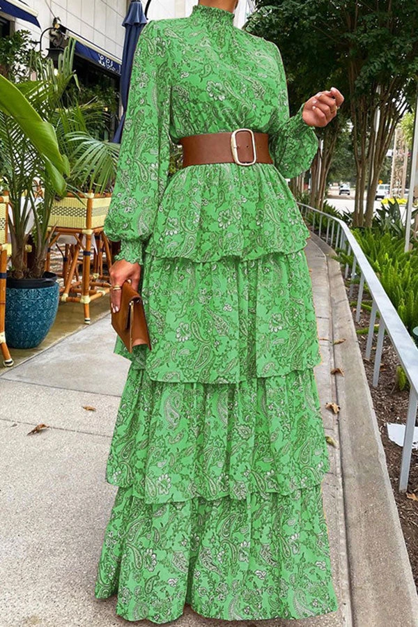 Paisley Print Pretty Tiered Ruffle Maxi Dress 3 Paisley Print Pretty Tiered Ruffle Maxi Dress - Image 3