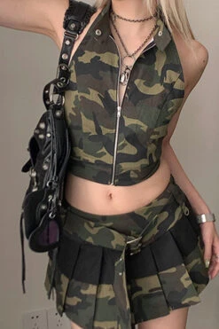 Camouflage Urban Patch Pocket Irregular Dress Suit -Clothing Outlet Store C23052271 CF 4