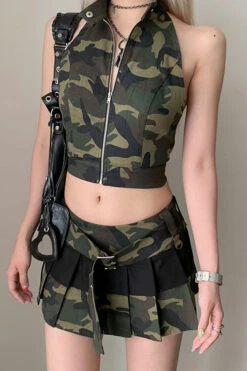 Camouflage Urban Patch Pocket Irregular Dress Suit -Clothing Outlet Store C23052271 CF 5