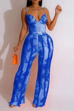 Tie Dye Rocking Tassel Pant Suit 16 Tie Dye Rocking Tassel Pant Suit -Clothing Outlet Store C23053188 BL 1