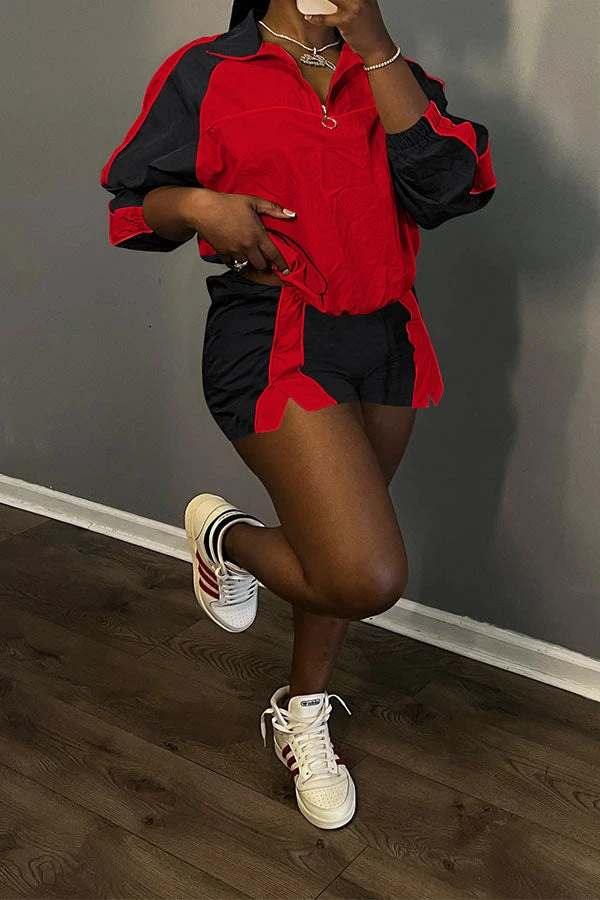 Color Block Sporty Drawstring Pant Suit 13 Color Block Sporty Drawstring Pant Suit - Image 13