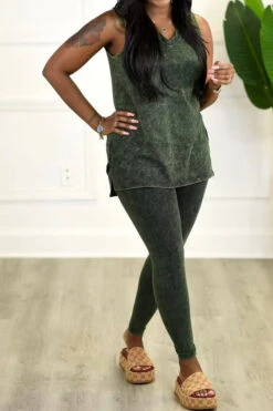 Denim Print Casual V Neck Pant Suit