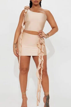 3D Flower Decor Rocking Ribbons Dress Suit -Clothing Outlet Store C23061284 CH 2