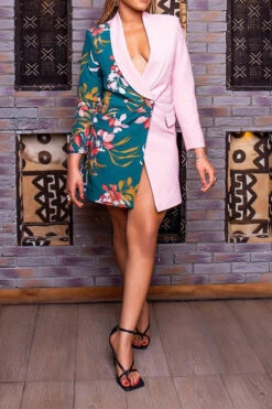 Floral Print Patchwork Elegant Mini Dress 13 Floral Print Patchwork Elegant Mini Dress -Clothing Outlet Store C23061566 PI 2