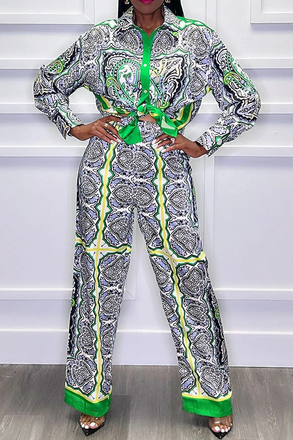 Paisley Print Patchwork Bohemia Pant Suit 1 Paisley Print Patchwork Bohemia Pant Suit