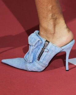 Patchwork Modern Pointed Toe Denim Heels 15 Patchwork Modern Pointed Toe Denim Heels -Clothing Outlet Store C23062843 LB 2