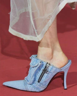 Patchwork Modern Pointed Toe Denim Heels 16 Patchwork Modern Pointed Toe Denim Heels -Clothing Outlet Store C23062843 LB 3