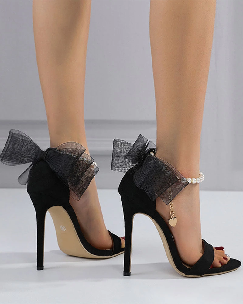 Bow Decor Lowkey One Strap Sandals 4 Bow Decor Lowkey One Strap Sandals - Image 4