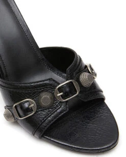 Metal Design Stylish Tapered Heel Sandals -Clothing Outlet Store C23062860 BK 3