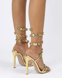 Crystal Glitter Romantic Ankle Warp Strap Sandals 15 Crystal Glitter Romantic Ankle Warp Strap Sandals -Clothing Outlet Store C23062864 GO 4