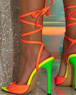 Color Block Flattering Strappy Pointed Toe Sandals 5 Color Block Flattering Strappy Pointed Toe Sandals -Clothing Outlet Store C23062879 OR 3