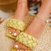 Solid Color Braided Urban Flat Slippers