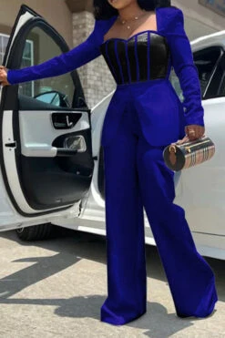 Patchwork Undeniable Layered Jumpsuit 14 Patchwork Undeniable Layered Jumpsuit -Clothing Outlet Store C23071459 BL 1