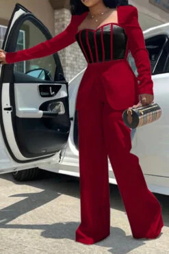 Patchwork Undeniable Layered Jumpsuit 12 Patchwork Undeniable Layered Jumpsuit -Clothing Outlet Store C23071459 WR 1