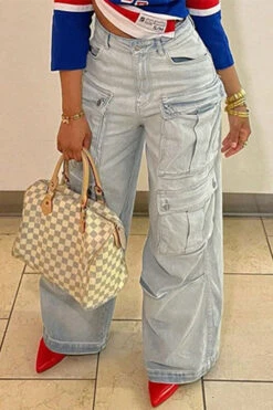 Gradient Sporty Multi Pocket Jeans