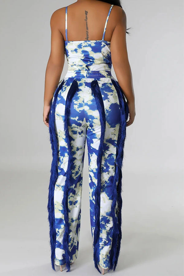 Tie Dye Pretty Tassel Patchwork Pant Suit 10 Tie Dye Pretty Tassel Patchwork Pant Suit - Image 10