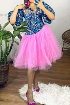 Graphic Print Modern A-Line Midi Dress