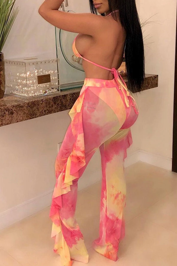 Butterfly Print Mesh Elegant High Waist Bikini & Pants 4 Butterfly Print Mesh Elegant High Waist Bikini & Pants - Image 4