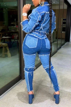 Color Block Tassels Chic Midriff-Baring Pants Suit 10 Color Block Tassels Chic Midriff-Baring Pants Suit -Clothing Outlet Store H20091533 2