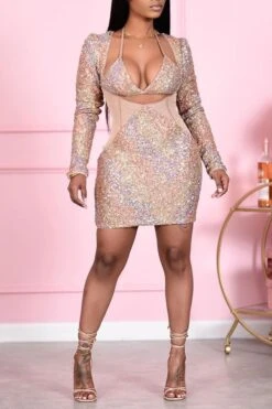 Sequined Striking Mini Dress 27 Sequined Striking Mini Dress -Clothing Outlet Store H20102215 11 bfe51d42 d381 4816 982c 67262deb8c85