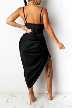 Solid Color Striking Lace-Up Midi Dress 19 Solid Color Striking Lace-Up Midi Dress -Clothing Outlet Store H20112024 5 4084f91e 8343 4acd 86bf 6c6c8d51a46a