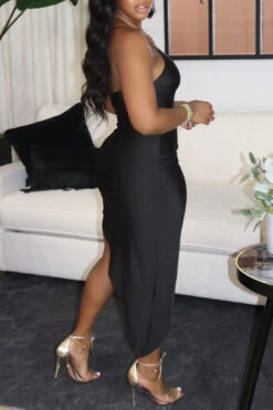 Solid Color Feminine Irregular Midi Dress 5 Solid Color Feminine Irregular Midi Dress -Clothing Outlet Store H20122213 6 70e3d881 af7f 488a 82ba 62e2d92cd69d