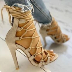 Solid Color Chic Lace-Up Knotted Stiletto Sandals 15 Solid Color Chic Lace-Up Knotted Stiletto Sandals -Clothing Outlet Store H21040120 3 a3ce7a14 1e63 4396 ab7e 1e96bc824148