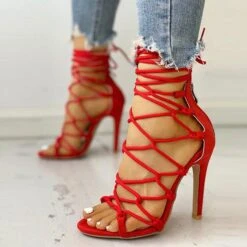 Solid Color Chic Lace-Up Knotted Stiletto Sandals 18 Solid Color Chic Lace-Up Knotted Stiletto Sandals -Clothing Outlet Store H21040120 6 76dcbe8d b109 490a afd9 ab683230c5c4