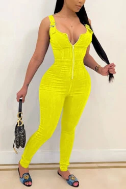 Solid Color Chic Zip Through Suspenders Jumpsuit 9 Solid Color Chic Zip Through Suspenders Jumpsuit -Clothing Outlet Store H21042201 4 d6646852 f458 42df 971d 057f132c6fe5