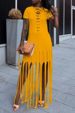 Color Block Tassels Stylish Lace-Up Maxi Dress 9 Color Block Tassels Stylish Lace-Up Maxi Dress -Clothing Outlet Store H21051138 4 0c618371 7624 4c70 925a 0a6bd0b29ae2