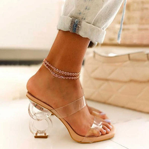 Transparent Strap Modern High Sandals 2 Transparent Strap Modern High Sandals - Image 2