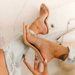 Transparent Strap Modern High Sandals 6 Transparent Strap Modern High Sandals -Clothing Outlet Store H21060310 2