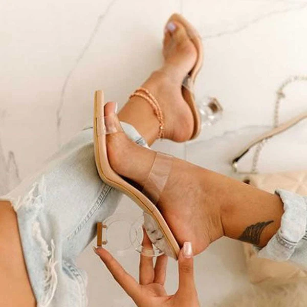 Transparent Strap Modern High Sandals 3 Transparent Strap Modern High Sandals - Image 3