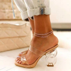 Transparent Strap Modern High Sandals 7 Transparent Strap Modern High Sandals -Clothing Outlet Store H21060310 3