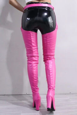 Solid Color Feminine Zipper Block Boots With Belt -Clothing Outlet Store H21072150 RR 4 2c275b1e 1db0 4d1e ab2b 8b51b9f4e403