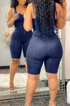 Solid Color Modern Bodycon Denim Romper -Clothing Outlet Store H21082334 NB 6 653879d6 99a6 49d0 8fa3 866ea0a8dbd8