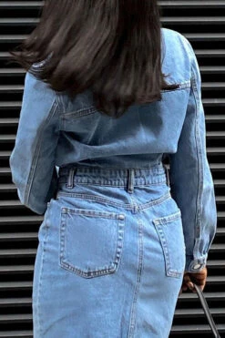 Blue Lapel Casual Button Down Denim Mini Dress 7 Blue Lapel Casual Button Down Denim Mini Dress -Clothing Outlet Store H21090713 BL 4 413775cb 9add 4059 b98b 00ce0bae76c1