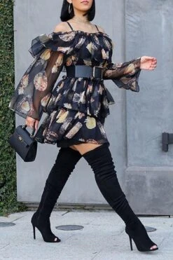 Solid Color Peep Toe Modern Stiletto Boots 20 Solid Color Peep Toe Modern Stiletto Boots -Clothing Outlet Store H21090802 BK 5