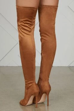 Solid Color Peep Toe Modern Stiletto Boots 17 Solid Color Peep Toe Modern Stiletto Boots -Clothing Outlet Store H21090802 BR 3