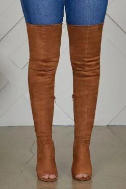 Solid Color Peep Toe Modern Stiletto Boots 18 Solid Color Peep Toe Modern Stiletto Boots -Clothing Outlet Store H21090802 BR 4