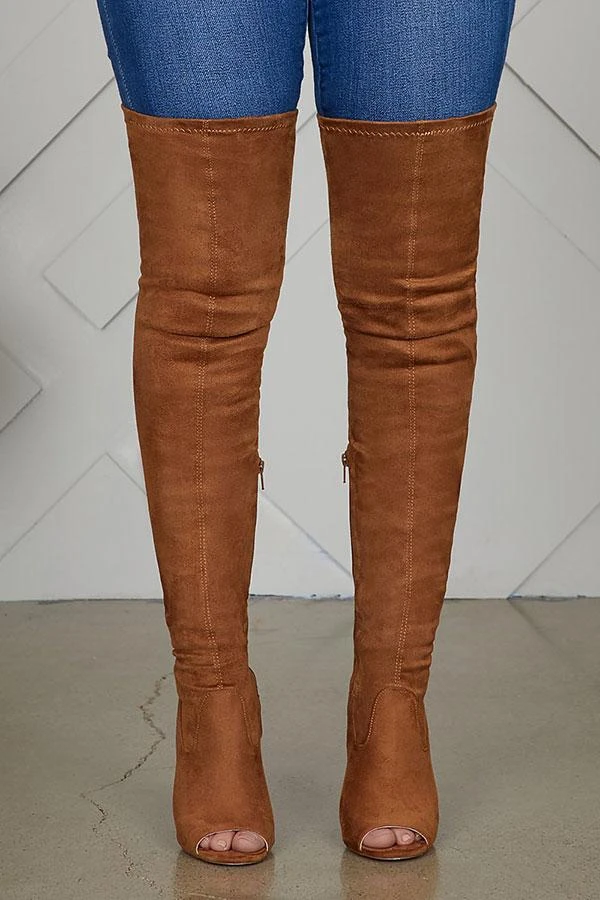 Solid Color Peep Toe Modern Stiletto Boots 5 Solid Color Peep Toe Modern Stiletto Boots - Image 5