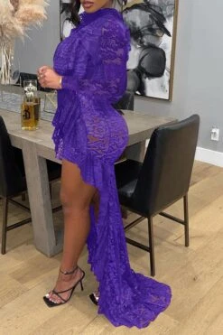 Floral Lace Ruffles Glamorous High Low Maxi Dress 7 Floral Lace Ruffles Glamorous High Low Maxi Dress -Clothing Outlet Store H21091316 PU 2 66b66642 1abb 441d b381 bc619e15f111